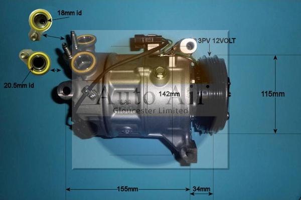 Auto Air Gloucester 14-0075 - Compresseur, climatisation cwaw.fr