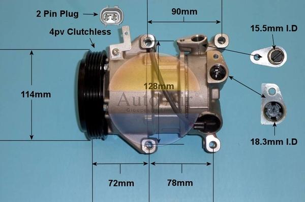 Auto Air Gloucester 14-0199P - Compresseur, climatisation cwaw.fr