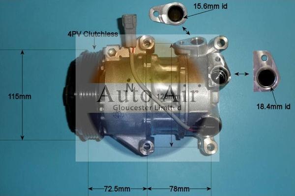 Auto Air Gloucester 14-0199 - Compresseur, climatisation cwaw.fr