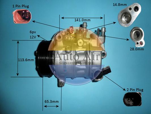 Auto Air Gloucester 14-0813P - Compresseur, climatisation cwaw.fr