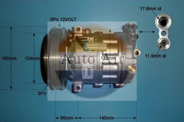 Auto Air Gloucester 14-0337R - Compresseur, climatisation cwaw.fr