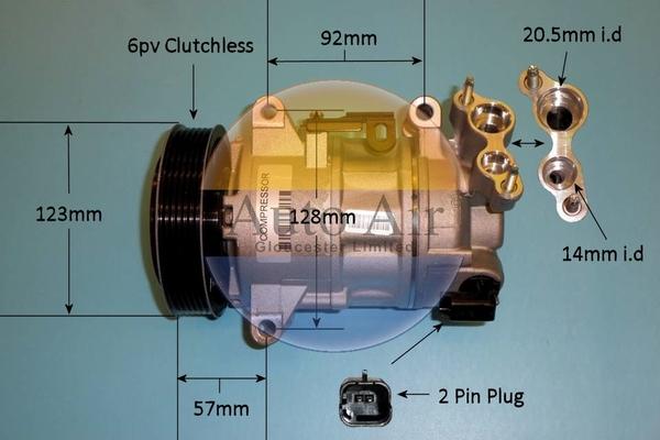 Auto Air Gloucester 14-0231 - Compresseur, climatisation cwaw.fr