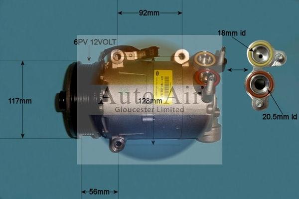 Auto Air Gloucester 14-1046 - Compresseur, climatisation cwaw.fr