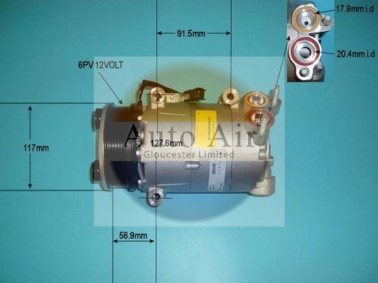 Auto Air Gloucester 14-1041 - Compresseur, climatisation cwaw.fr