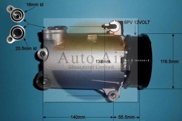 Auto Air Gloucester 14-1048P - Compresseur, climatisation cwaw.fr