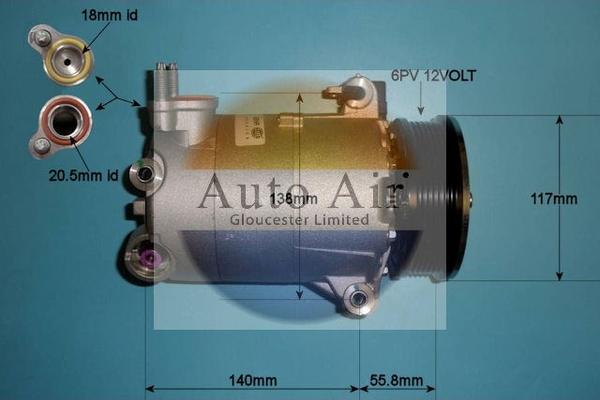 Auto Air Gloucester 14-1048 - Compresseur, climatisation cwaw.fr