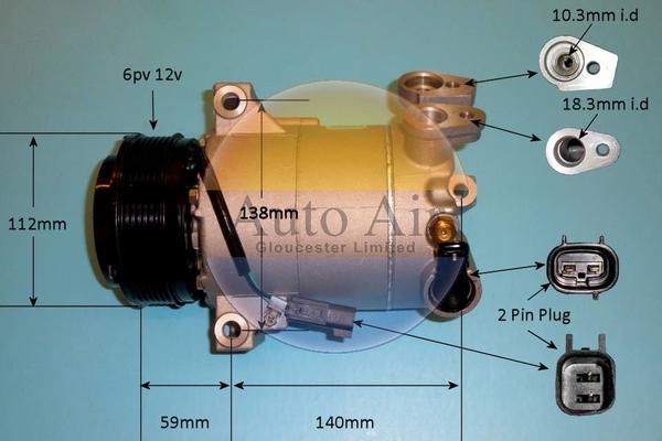 Auto Air Gloucester 14-1055p - Compresseur, climatisation cwaw.fr