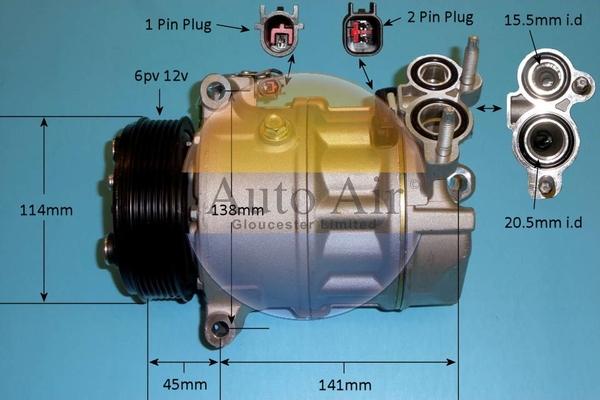 Auto Air Gloucester 14-1050P - Compresseur, climatisation cwaw.fr