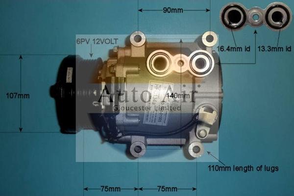 Auto Air Gloucester 14-1004P - Compresseur, climatisation cwaw.fr