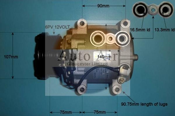 Auto Air Gloucester 14-1006P - Compresseur, climatisation cwaw.fr