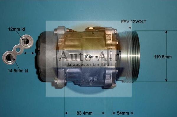 Auto Air Gloucester 14-1164 - Compresseur, climatisation cwaw.fr