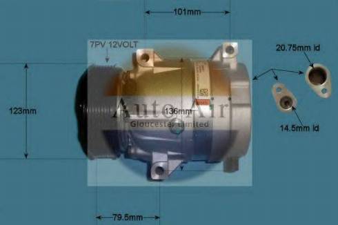 Auto Air Gloucester 14-1114 - Compresseur, climatisation cwaw.fr