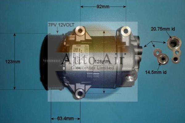 Auto Air Gloucester 14-1115 - Compresseur, climatisation cwaw.fr