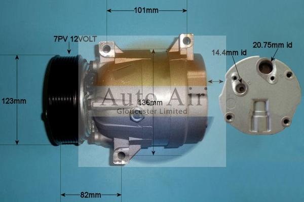 Auto Air Gloucester 14-1118P - Compresseur, climatisation cwaw.fr