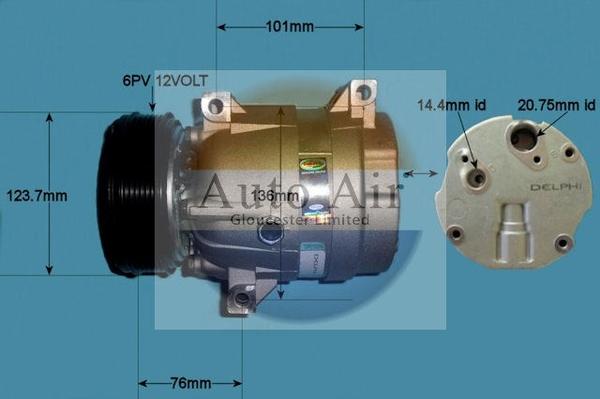 Auto Air Gloucester 14-1113 - Compresseur, climatisation cwaw.fr