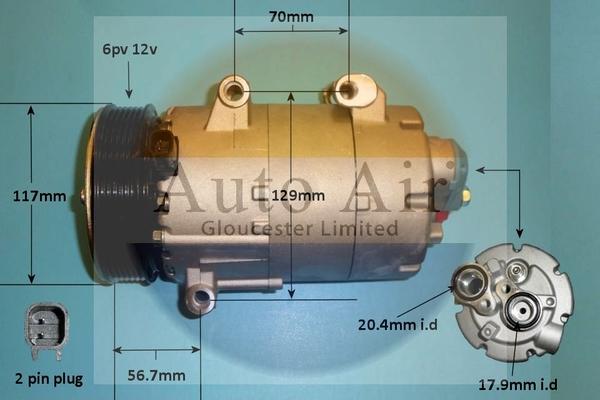 Auto Air Gloucester 14-1139P - Compresseur, climatisation cwaw.fr