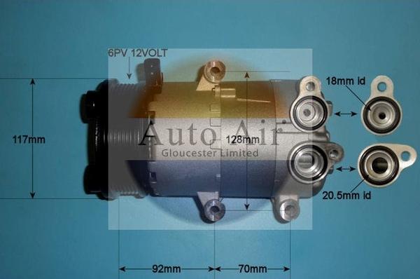 Auto Air Gloucester 14-1138P - Compresseur, climatisation cwaw.fr