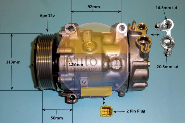 Auto Air Gloucester 14-1864 - Compresseur, climatisation cwaw.fr