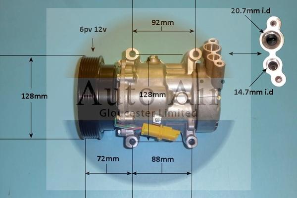 Auto Air Gloucester 14-1833P - Compresseur, climatisation cwaw.fr