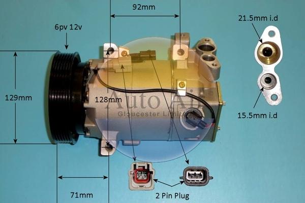 Auto Air Gloucester 14-1357P - Compresseur, climatisation cwaw.fr