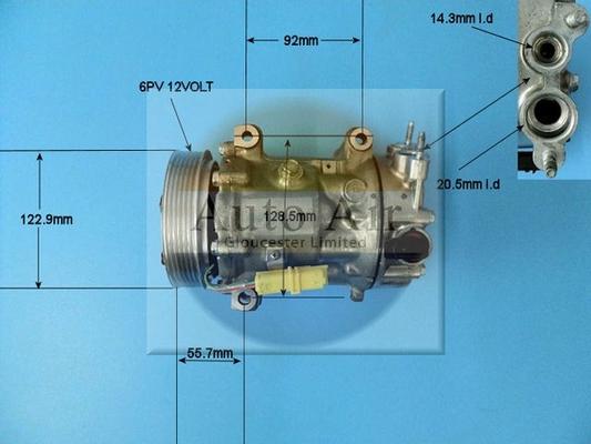 Auto Air Gloucester 14-1309P - Compresseur, climatisation cwaw.fr