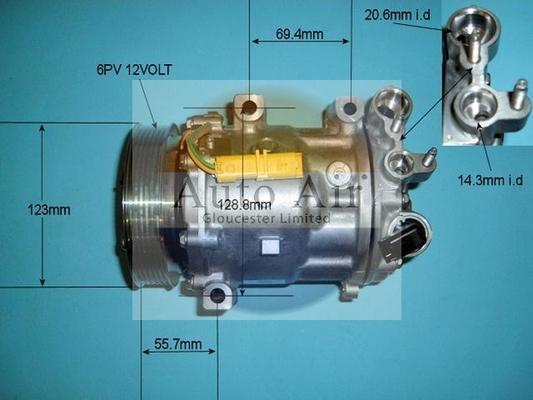 Auto Air Gloucester 14-1311 - Compresseur, climatisation cwaw.fr