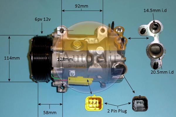 Auto Air Gloucester 14-1322P - Compresseur, climatisation cwaw.fr