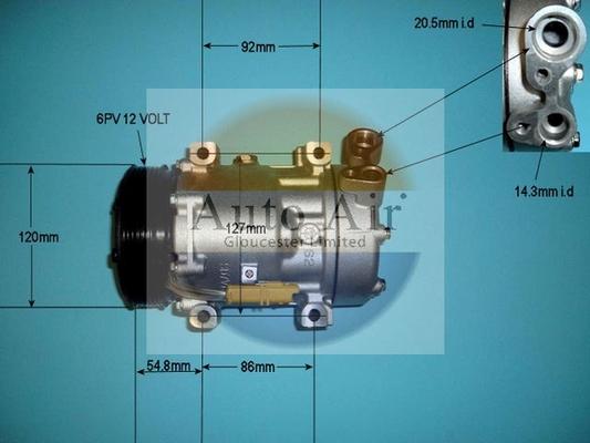 Auto Air Gloucester 14-1248P - Compresseur, climatisation cwaw.fr