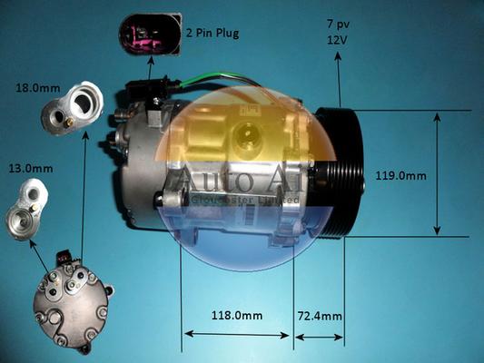 Auto Air Gloucester 14-1208P - Compresseur, climatisation cwaw.fr