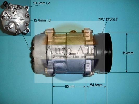 Auto Air Gloucester 14-1208 - Compresseur, climatisation cwaw.fr