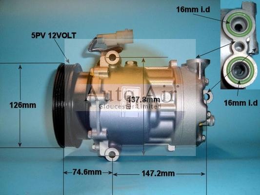 Auto Air Gloucester 14-1213R - Compresseur, climatisation cwaw.fr