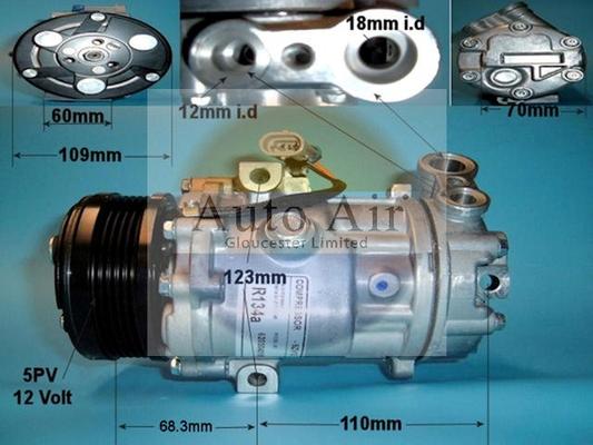 Auto Air Gloucester 14-1232P - Compresseur, climatisation cwaw.fr