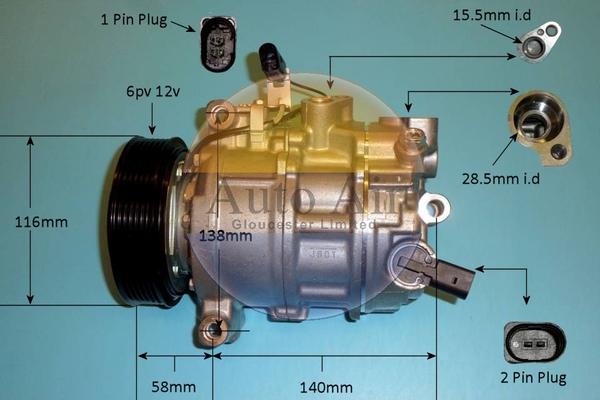 Auto Air Gloucester 14-1274P - Compresseur, climatisation cwaw.fr