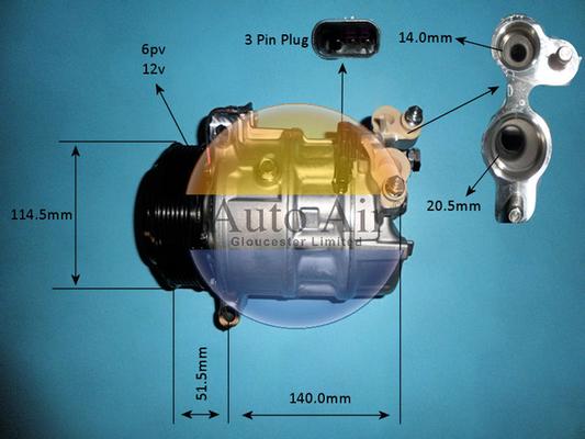 Auto Air Gloucester 14-1769 - Compresseur, climatisation cwaw.fr