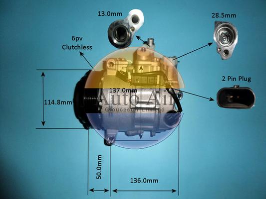 Auto Air Gloucester 14-1767P - Compresseur, climatisation cwaw.fr