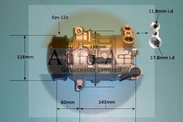 Auto Air Gloucester 14-1734 - Compresseur, climatisation cwaw.fr