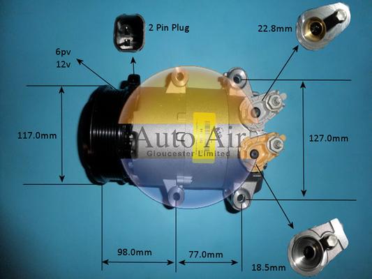 Auto Air Gloucester 14-2091P - Compresseur, climatisation cwaw.fr