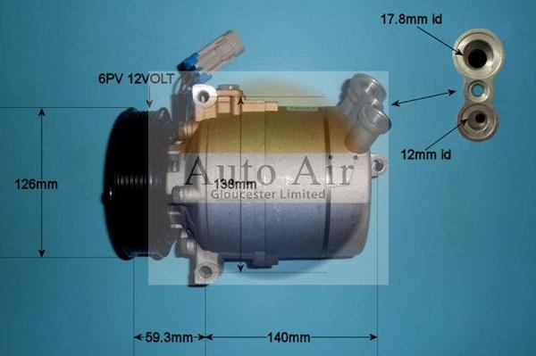 Auto Air Gloucester 14-2056P - Compresseur, climatisation cwaw.fr