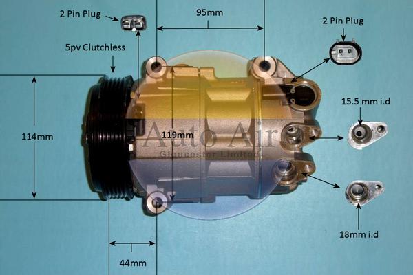 Auto Air Gloucester 14-2069P - Compresseur, climatisation cwaw.fr