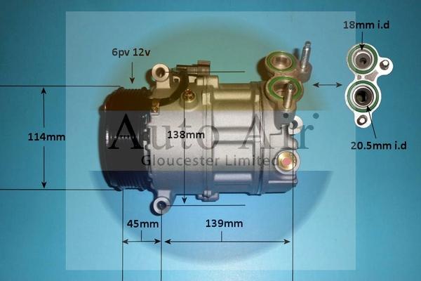 Auto Air Gloucester 14-2066P - Compresseur, climatisation cwaw.fr