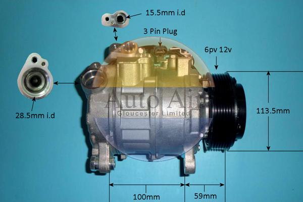 Auto Air Gloucester 14-2079P - Compresseur, climatisation cwaw.fr