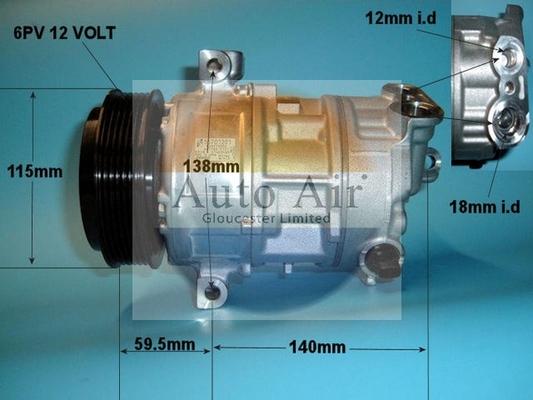 Auto Air Gloucester 14-7496 - Compresseur, climatisation cwaw.fr