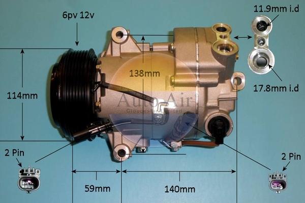 Auto Air Gloucester 14-7479P - Compresseur, climatisation cwaw.fr