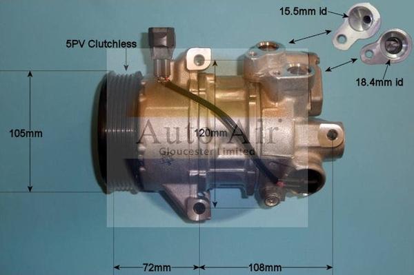 Auto Air Gloucester 14-7004 - Compresseur, climatisation cwaw.fr