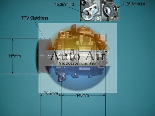 Auto Air Gloucester 14-7005 - Compresseur, climatisation cwaw.fr