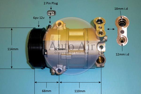 Auto Air Gloucester 14-7134 - Compresseur, climatisation cwaw.fr