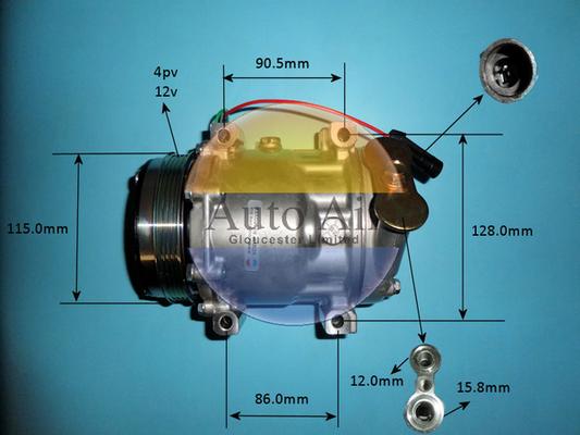 Auto Air Gloucester 14-7884P - Compresseur, climatisation cwaw.fr