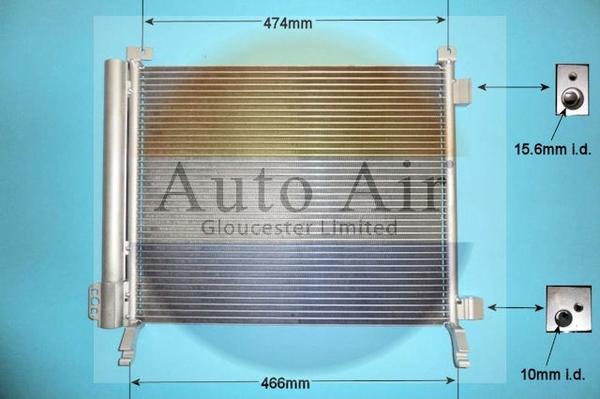 Auto Air Gloucester 16-9991 - Condensateur, climatisation cwaw.fr