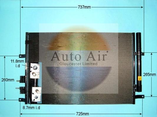 Auto Air Gloucester 16-9640 - Condensateur, climatisation cwaw.fr