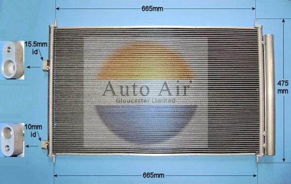 Auto Air Gloucester 16-1090 - Condensateur, climatisation cwaw.fr